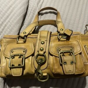 Coach 65th anniversary vintage Tan Leather Women's Bag satchel ***rough shape***